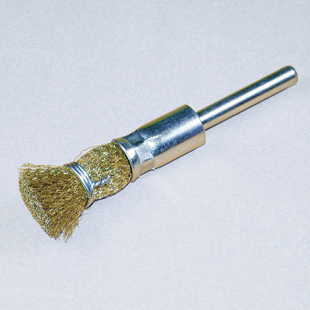 柳瀬 軸付エンドブラシ 真鍮 20×30×6×25mm 1箱(10個入) BME-20 1箱(10個入)