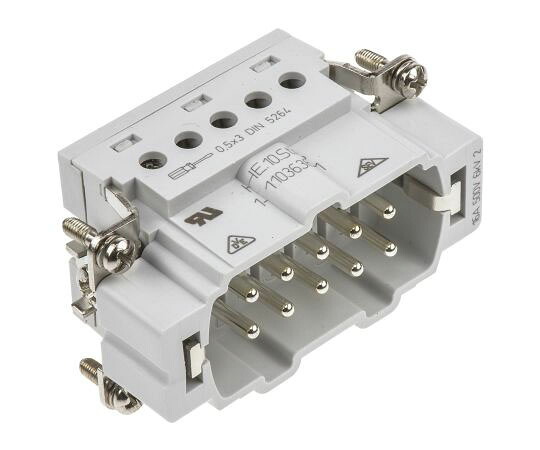 TE　Connectivity ヘビーデューティパワーコネクタキット HE シリーズ オス 10極 16A 400 V 4 1箱（5個入） 1-1103636-1 1箱(5個入)