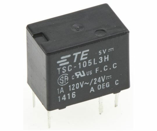 TE　Connectivity リレー 5V dc 1c接点 1 A 基板実装 1箱（50個入） TSC-105L3H000 1箱(50個入)