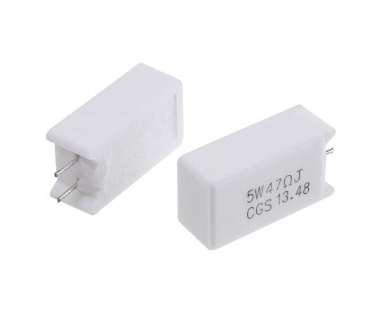 TE　Connectivity セメント抵抗器 SQM5シリーズ 47Ω 5W ±5％ 1箱（500個入） SQMW547RJ 1箱(500個入)