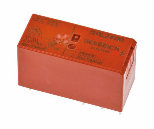 TE　Connectivity リレー 110V dc 2c接点 8 A 基板実装 1箱（20個入） RTE24110 1箱(20個入)