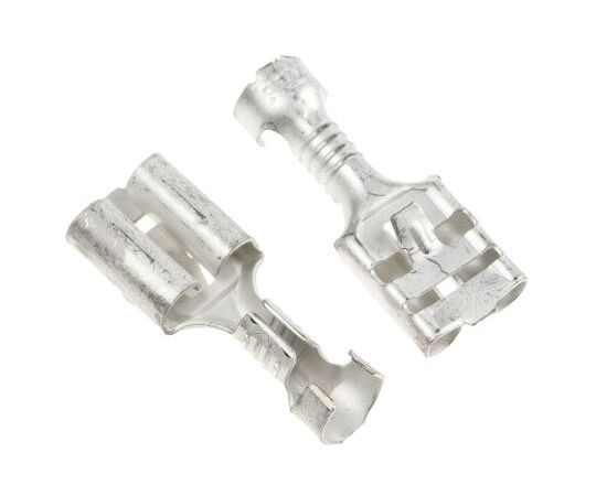 TE　Connectivity ファストン端子 メス FASTIN-FASTON .250 シリーズ メス 6.35 x 0.81mm 17AWG to 13AWG 1箱（500個入） 6-160449-5 1箱(500個入)