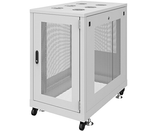 【大型直送商品】サンワサプライ 19インチサーバーラック メッシュパネル仕様 18U CP-SVN1810MGYN 1台