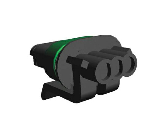 TE　Connectivity 自動車用コネクタ MULTILOCKシリーズ 3極 メス 黒 ケーブルマウント 1箱（2000個入） 444043-1 1箱(2000個入)
