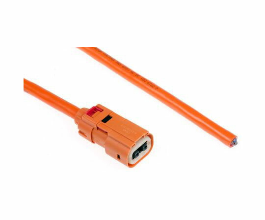 TE　Connectivity 電気自動車充電ケーブル 　1列 　4極 　40A 　メス 　オレンジ 　3m 2-2208102-3 1個
