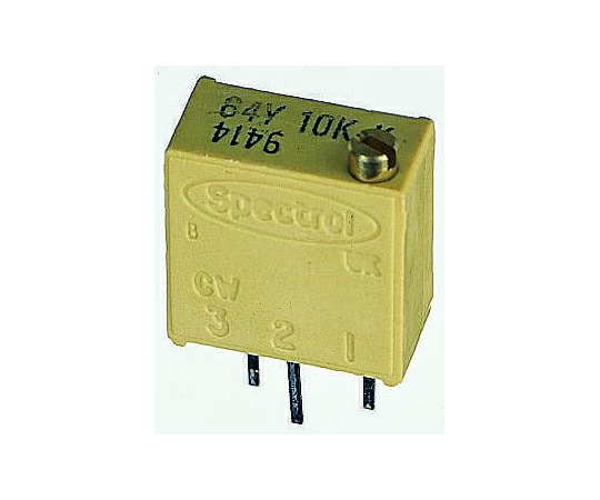 VISHAY 半固定抵抗器 100Ω 0.5W 上面調整 19 （電気的）、22 （機械的） スルーホール 1箱（200個入） M64Y101KB40 1箱(200個入)