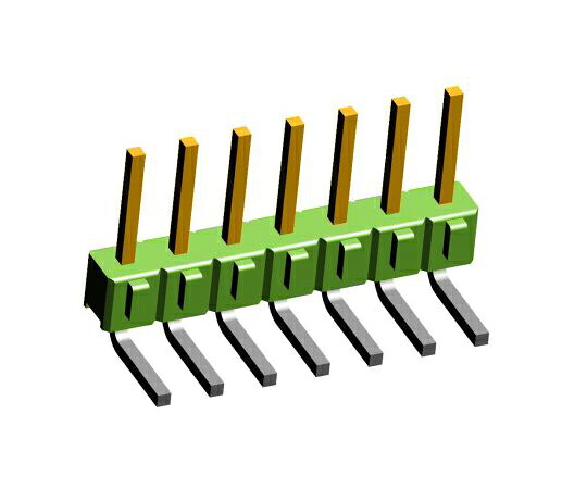 TE　Connectivity ピンヘッダ アンプモジュール 7極 2.54mm 1列 ライトアングル 1箱（500個入） 826652-7 1箱(500個入)