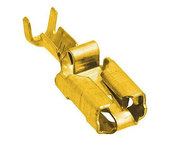 TE　Connectivity ファストン端子 メス Positive Lock .250 Mk I シリーズ メス 6.35 x 0.8mm 20AWG to 16AWG 1袋（100個入） 160759-1 1袋(100個入)