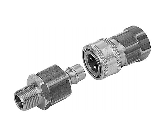 ニッタ Q.D.C.（カプラー＆ニップル）H続きもの VH印字機 弁膜対カプラー Rc3/4 VHC12-12F-SO 1個 医薬品・コンタクト・介護-治療機器-その他