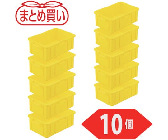 トラスコ中山 まとめ買い NS型コンテナ 10L イエロー 10個 NS-10N-Y-10P 1組(10個入) 7,403円