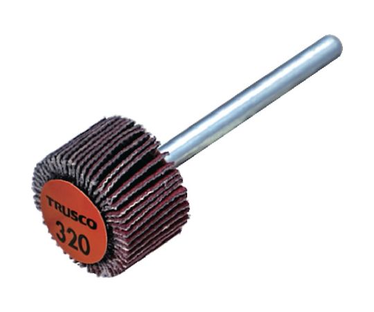 トラスコ中山 セラミックフラップホイール 軸径3mm #320 外径15×幅10×軸長30 （10個入） TCF1510-CE-320 1箱(10個入)