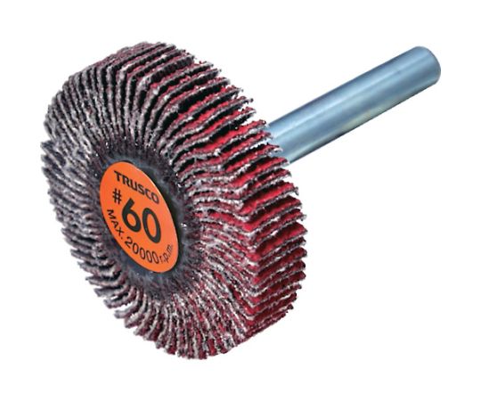 トラスコ中山 セラミックフラップホイール 軸径6mm #60 外径40×幅10×軸長40 （5個入） TCF4010-CE-60 1箱(5個入)