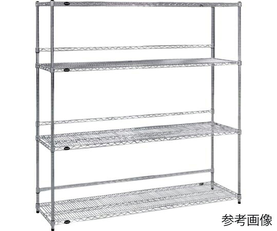 トラスコ中山 ステンレス鋼製メッシュ仕合わせ W1824XD457XH1838 4段 うしろ側赤ちょうちん付 TSM-BB-6644 1台 その他-治療機器-医薬品・コンタクト・介護