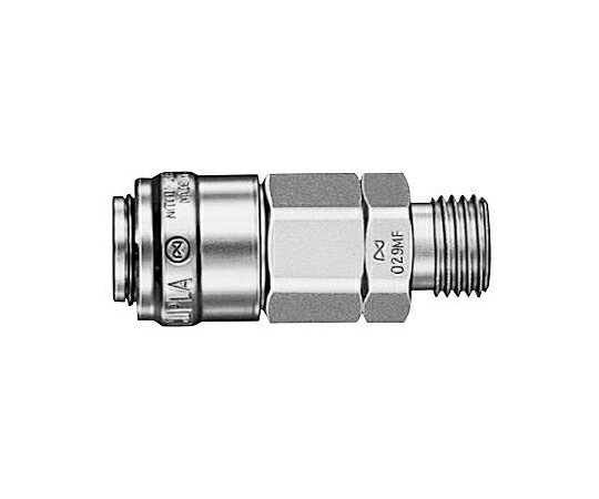 日東工器 スーパーカプラ（ソケット）鋼鉄（クロムめっき）一部にアルミニウム合金 NBR G1/4メネジ取付用 1セット(5個入) 02SMF AL NBR 1セット(5個入)