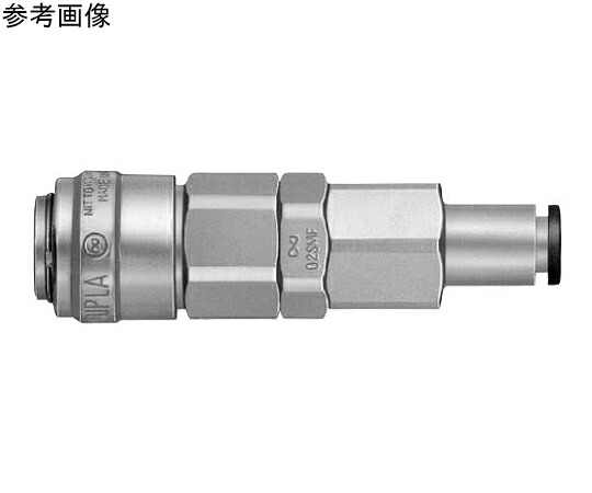 日東工器 スーパーカプラ（ソケット）鋼材（Crめっき）構成要素に軽銀アロイ NBR 外径Φ6粍熱電子管用 1仕掛ける(5個入) 02SC-6 AL NBR 1仕掛ける(5個入)