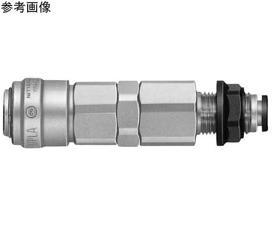 日東工器 スーパーカプラ（ソケット）鋼鉄（クロムめっき）一部にアルミニウム合金 NBR 外径Φ8mmチューブ用 1セット(5個入) 02SCB-8 AL NBR 1セット(5個入)