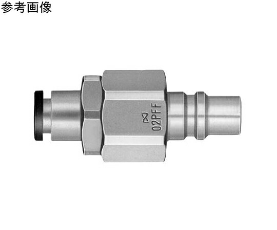 日東工器 スーパーカプラ(プラグ)鋼鉄(クロムめっき)外径Φ6mmチューブ用 1セット(10個入) 02PC-6 STEEL NBR 1セット(10個入)