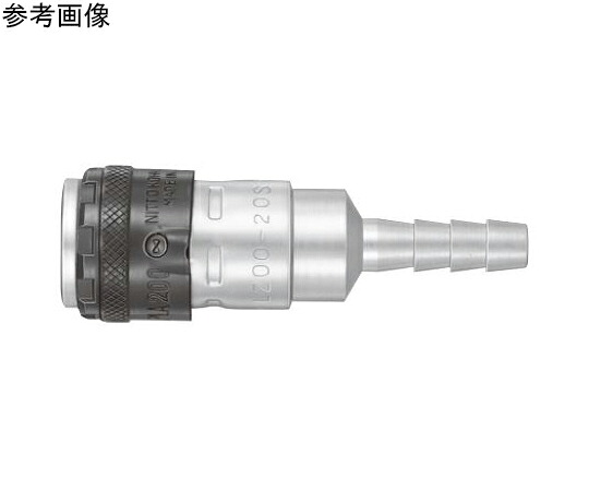 日東工器 ロックカプラ200（ソケット）鋼鉄（クロムめっき）NBR 1/2ホース用 1セット(5個入) L200-40SH STEEL NBR 1セット(5個入)