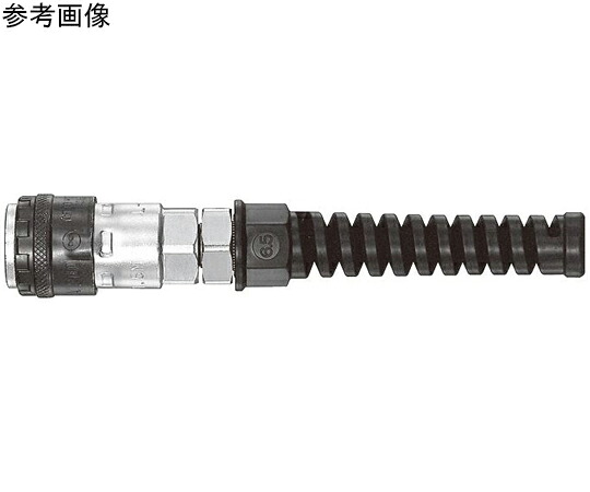 日東工器 ロックカプラ200（ソケット）鋼鉄（クロムめっき）NBR ウレタンホースΦ8.5×Φ12.5用 1セット(5個入) L200-85SNRG STEEL NBR 1セット(5個入)