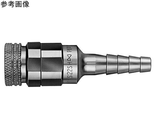 日東工器 ミニカプラスーパー（ソケット）真ちゅう（Crめっき）NBR O用 1/4・5/16天然ゴム導管打っ付け用 1仕掛ける(5個入) S22SH BRASS NBR 1仕掛ける(5個入) 治療機器-その他-医薬品・コンタクト・介護