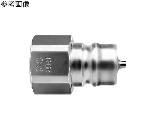 日東工器 280カプラ（繋ぎ）風変わり鋼（ユニクロめっき）NBR R1オネジ打っ付け用 280-8P STEEL NBR 1個