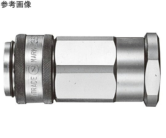 日東工器 350カプラ（ソケット）風変わり鋼（Ｎｉめっき）FKM R1 1/2オネジ打っ付け用 350-12S STEEL FKM 1個