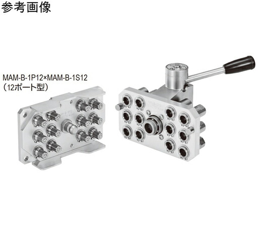 日東工器 マルチカプラMAM-B型（ソケット）12ポート型 MAM-B-1S12 BRASS FKM 1個