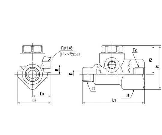 日東工器 パージアダプター 鋼材（Ｎｉめっき）NBR 打っ付けねじ大きさR1/2×Rc1/2 PAD-4FM STEEL NBR 1個