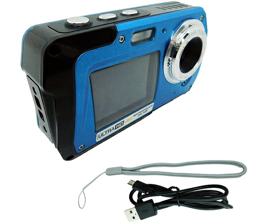 ブロードウォッチ 【SONYセンサー搭載】4K防水デジタルカメラ（ダブルLCDモニター） DCAM-WT-4K 1個