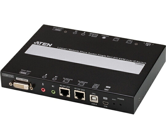 ATENジャパン 1ローカルリモート アクセス共有 1ポート DVI KVM over IP（解像度1920×1200、RS-233C対応） CN9600 1台