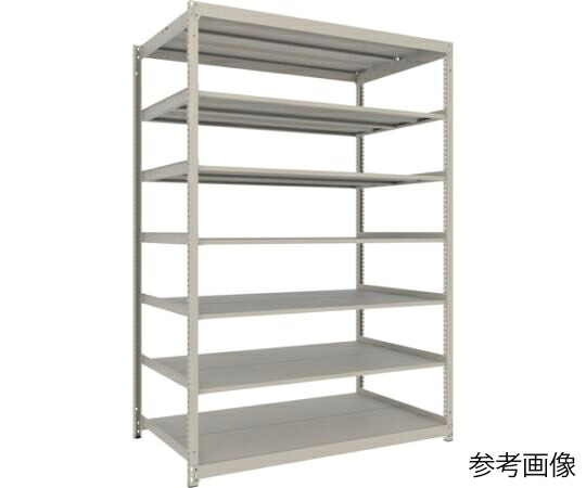 トラスコ中山 スチールラック 薄型ラック（耐荷重100Kg）1800×875×H2100 7段単体 ネオグレー UL-7697 1台