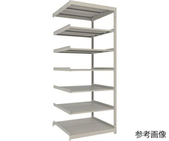 トラスコ中山 スチールラック 薄型ラック（耐荷重100Kg）900×875×H2400 7段連結 ネオグレー UL-8397B 1台