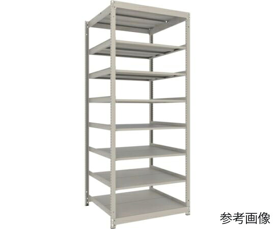トラスコ中山 スチールラック 薄型ラック（耐荷重100Kg）1200×595×H2400 8段単体 ネオグレー UL-8468 1台