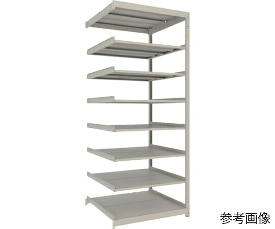 トラスコ中山 スチールラック 薄型ラック（耐荷重100Kg）1200×595×H2400 8段連結 ネオグレー UL-8468B 1台 41,259円