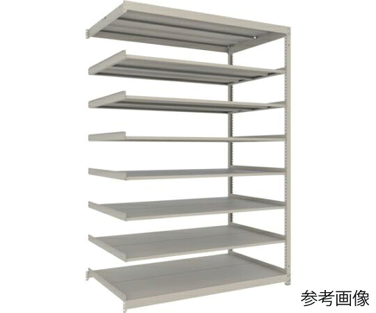 トラスコ中山 スチールラック 薄型ラック（耐荷重100Kg）1800×875×H2400 8段連結 ネオグレー UL-8698B 1台