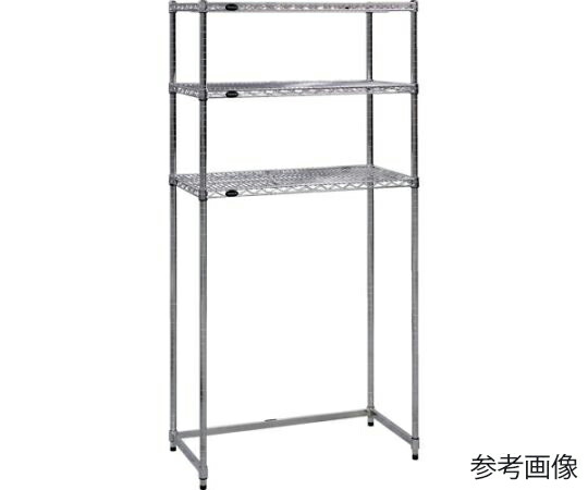 トラスコ中山 ステンレス製メッシュラック下段開放型 W905XD305XH1838 棚板3枚 TSM-SB-6333 1台