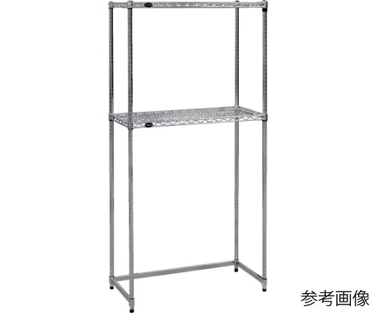 トラスコ中山 ステンレス製メッシュラック下段開放型 W905XD457XH1838 棚板2枚 TSM-SB-6342 1台