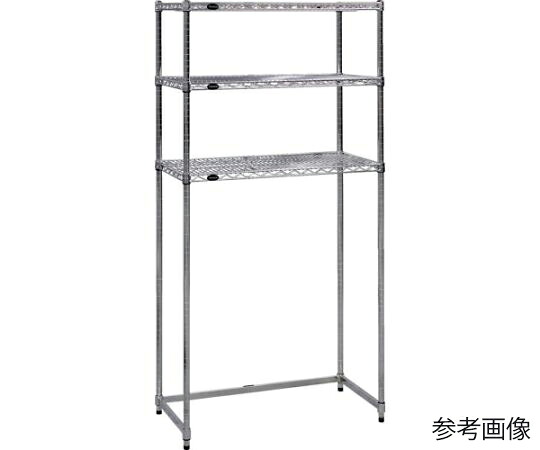 トラスコ中山 ステンレス製メッシュラック下段開放型 W1205XD457XH1838 棚板3枚 TSM-SB-6443 1台