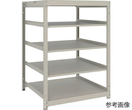 トラスコ中山 スチールラック 薄型ラック（耐荷重100Kg）1200×875×H1200 5段単体 ネオグレー UL-4495 1台
