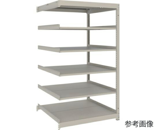 トラスコ中山 スチールラック 薄型ラック（耐荷重100Kg）900×595×H1500 6段連結 ネオグレー UL-5366B 1台