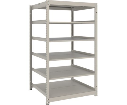 トラスコ中山 スチールラック 薄型ラック（耐荷重100Kg）900×875×H1500 6段単体 ネオグレー UL-5396 1台