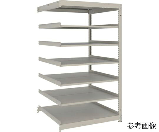トラスコ中山 スチールラック 薄型ラック（耐荷重100Kg）1200×595×H1500 7段連結 ネオグレー UL-5467B 1台
