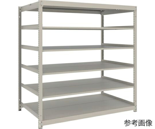 トラスコ中山 スチールラック 薄型ラック（耐荷重100Kg）1800×595×H1500 6段単体 ネオグレー UL-5666 1台