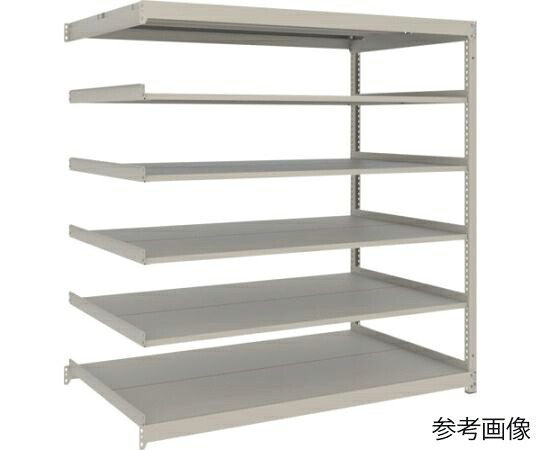 トラスコ中山 スチール写真仕合わせ 薄型仕合わせ（耐荷重100Kg）1800×595×H1500 6段かかわり合い ネオ薄墨色 UL-5666B 1台