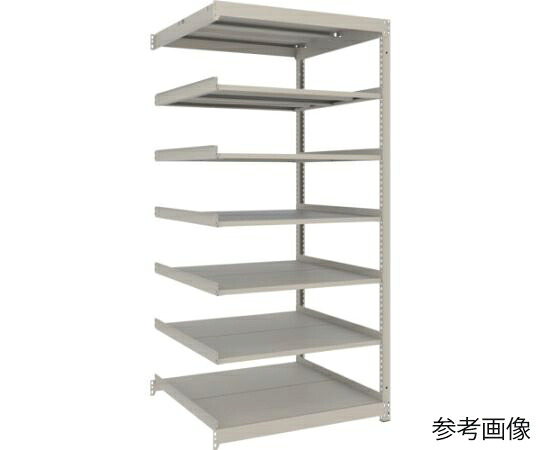 トラスコ中山 スチール写真仕合わせ 薄型仕合わせ（耐荷重100Kg）1200×875×H1800 7段かかわり合い ネオ薄墨色 UL-6497B 1台