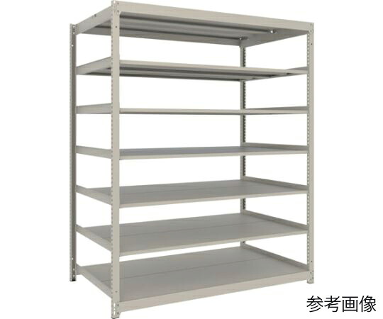 トラスコ中山 スチールラック 薄型ラック（耐荷重100Kg）1800×595×H1800 7段単体 ネオグレー UL-6667 1台