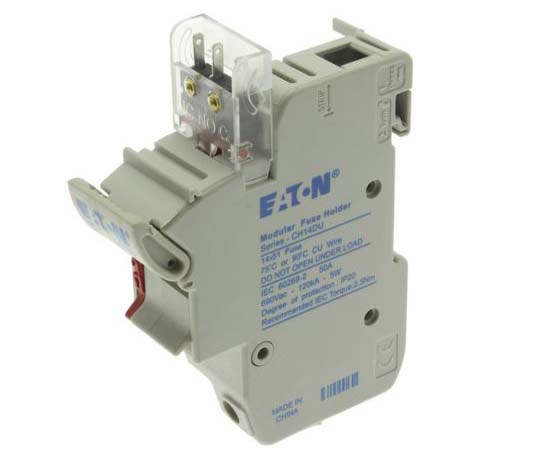 Cooper Bussmann レールマウントヒューズホルダ 50A CH14 690 V ac 750 V dc 1箱（6個入） CH141DMSU-F 1箱(6個入)