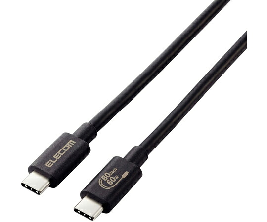 エレコム USB4有線テレビ C-C印字機 公証品 USB Power Delivery相応う 60W 80Gbps 1.0m 黒いこと USB4-V2CC10NBK 1本