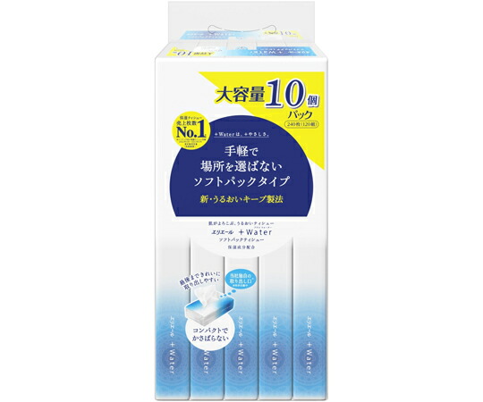 エリエール（大王製紙） +Waterソフトパック 1ケース（10パック入） 21001076 1ケース(10パック入)