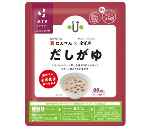 ユニーク総合防災 にんべん×金芽米? だしがゆ 20食入 あずき 1箱(20袋入)